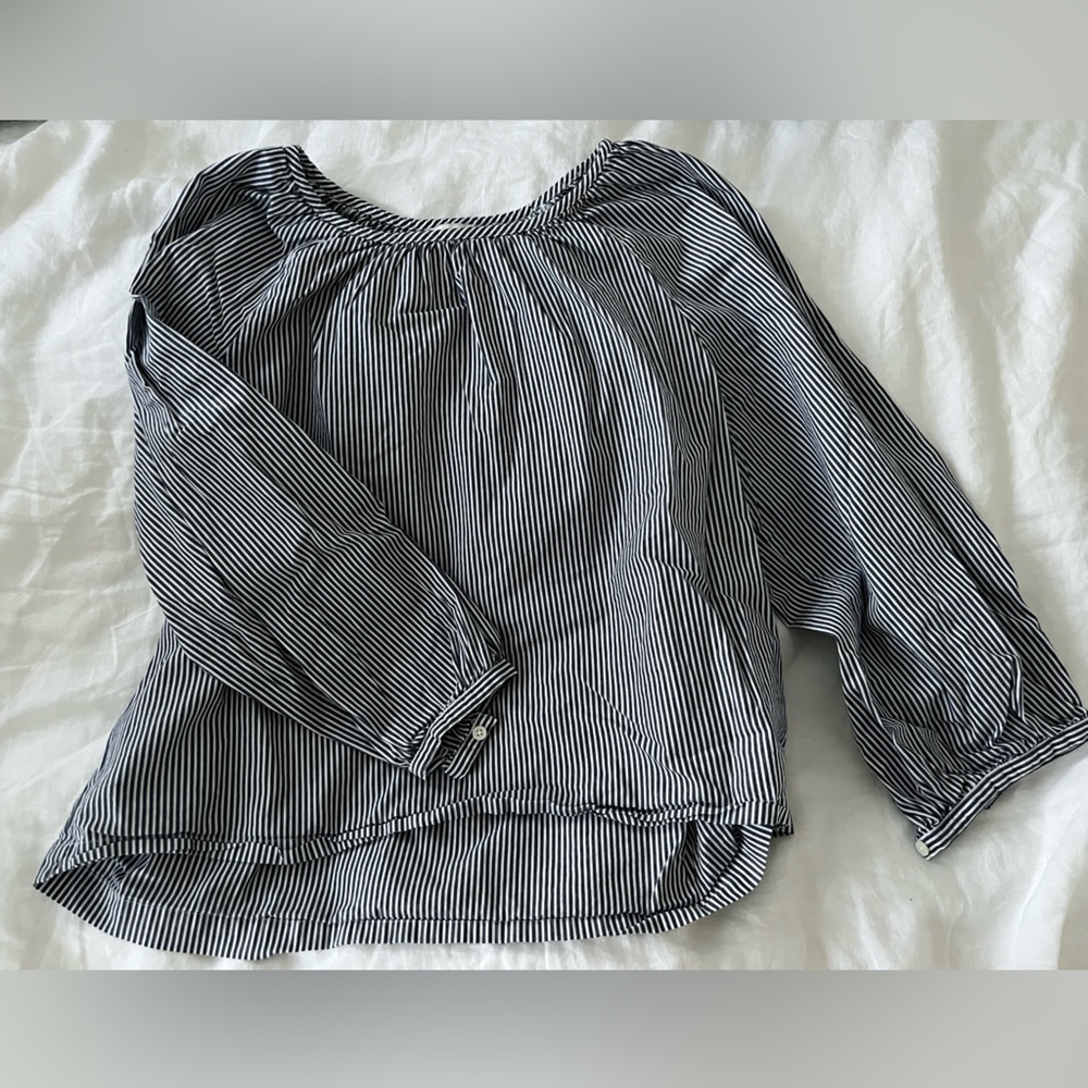 Striped J. Crew Blouse, Size Large